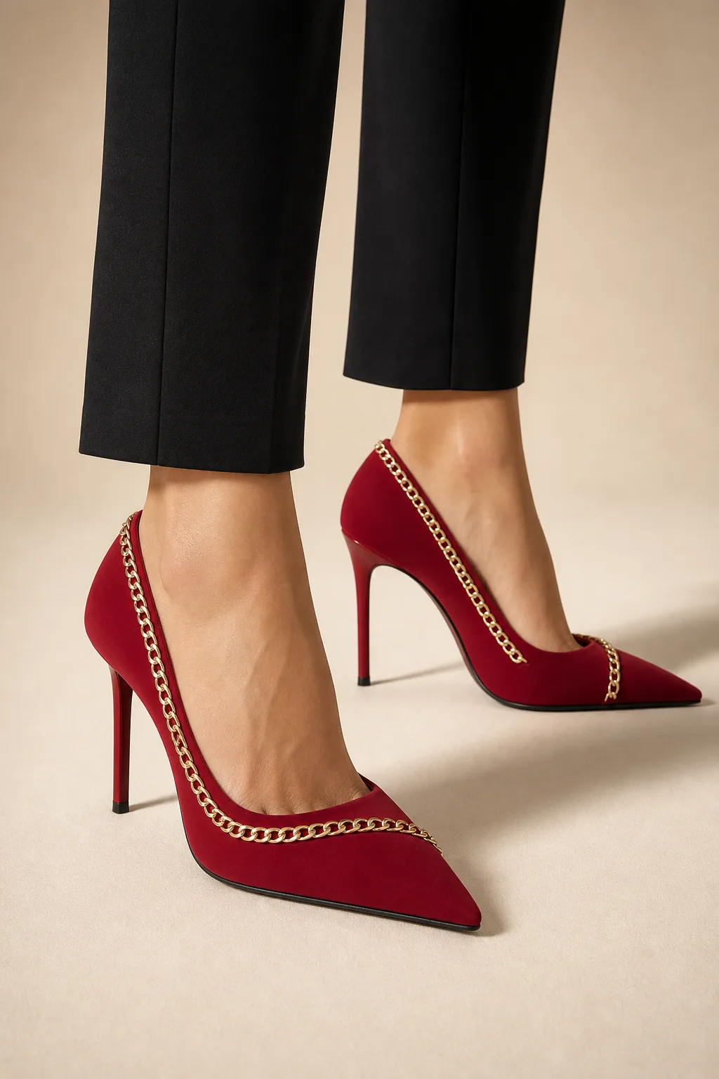 Gold Chain Pointed Pump MMS-GCPP-004 — photo 1