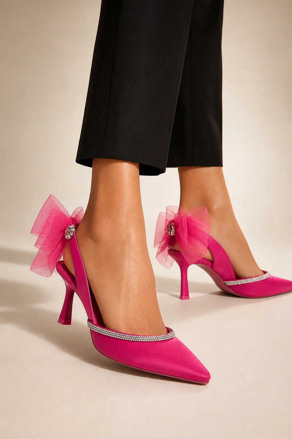 Rhinestone Bow-Back Slingback MMS-RBBS-005 — photo 1