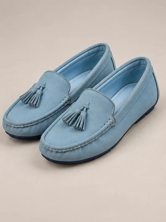 SKY BLUE TASSEL LOAFERS