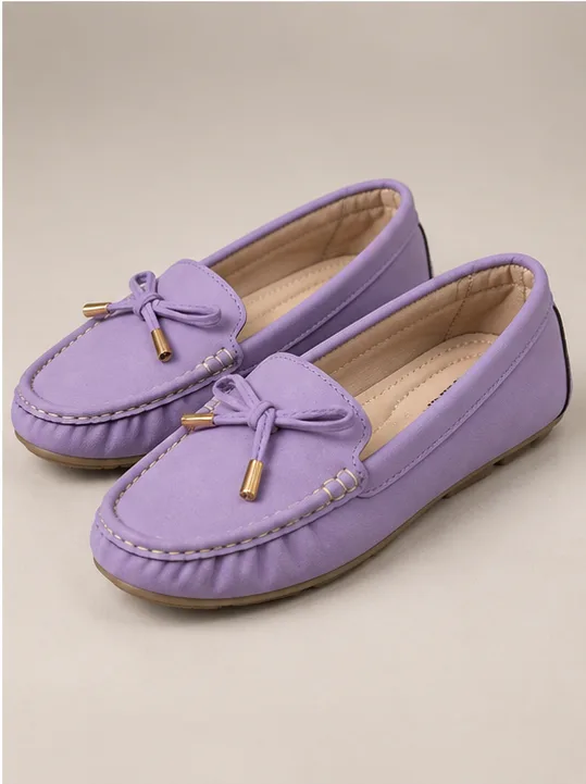 LILAC BOW DETAIL LOAFERS PRODUCT505